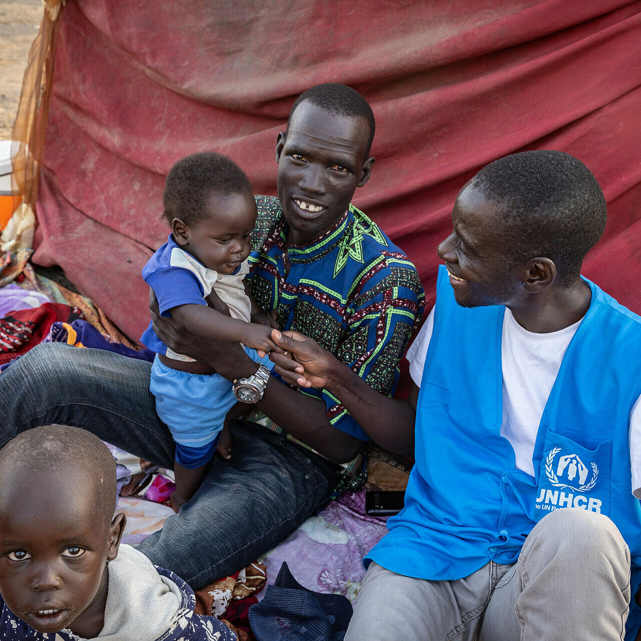 Flüchtlingsfamilie aus dem Sudan 